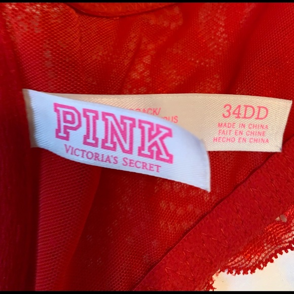 Victoria’s Secret Bra, red lace high back. - Picture 10 of 12
